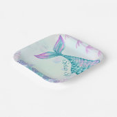 スプラッシュマーメイド誕生日バッシュ7インチプレート ペーパープレート (傾斜あり)