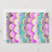 スプラッシュマーメイド誕生日写真招待状 招待状 (裏面)