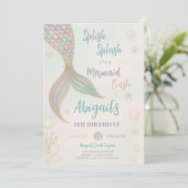 スプラッシュマーメイド誕生日招待状 招待状 (スタンド正面)
