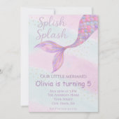 スプラッシュマーメイド誕生日招待状 招待状 (正面)