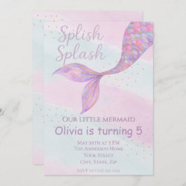 スプラッシュマーメイド誕生日招待状 招待状