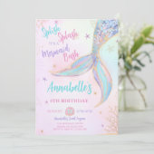 スプラッシュマーメイド誕生日招待状 招待状 (スタンド正面)
