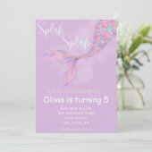 スプラッシュマーメイド誕生日招待状 招待状 (スタンド正面)