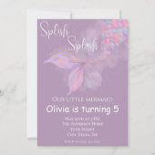 スプラッシュマーメイド誕生日招待状 招待状 (正面)