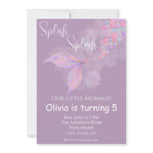スプラッシュマーメイド誕生日招待状