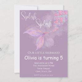 スプラッシュマーメイド誕生日招待状 招待状