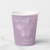 スプラッシュマーメイド誕生日紙カップ 紙コップ (正面)