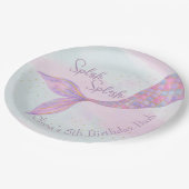 スプラッシュマーメイド誕生日紙プレート ペーパープレート (アングル)