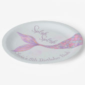 スプラッシュマーメイド誕生日紙プレート ペーパープレート (アングル)