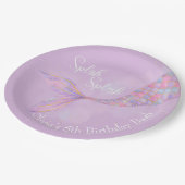 スプラッシュマーメイド誕生日紙プレート ペーパープレート (アングル)