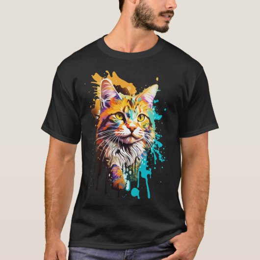 スプラッシュメインクーン Tシャツ (正面)