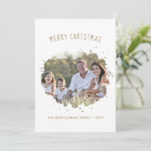 スプラッシュモダンパーソナライズされたフォトクリスマス シーズンカード (スタンド正面)