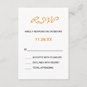 スプラッシュモノグラムウェディングRSVP 出欠カード