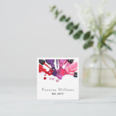 スプラッシュユニークカラフル爪、 ネイルポーランドアーティスト スクエア名刺 (スタンド正面)