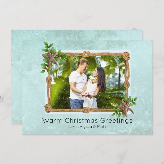 スプラッシュロープス航海のクリスマス写真を撮る シーズンカード (正面/裏面)