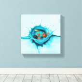 スプラッシュワールド キャンバスプリント (インサイチュ (ウッドフロア))