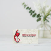 スプラッシュ付き赤い白いガラス 名刺 (スタンド正面)
