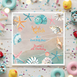 スプラッシュ夏のビーチ誕生日パーティー スタンダードランチョンナプキン