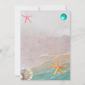 スプラッシュ夏のビーチ誕生日パーティー 招待状 (裏面)