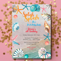 スプラッシュ夏のビーチ誕生日パーティー