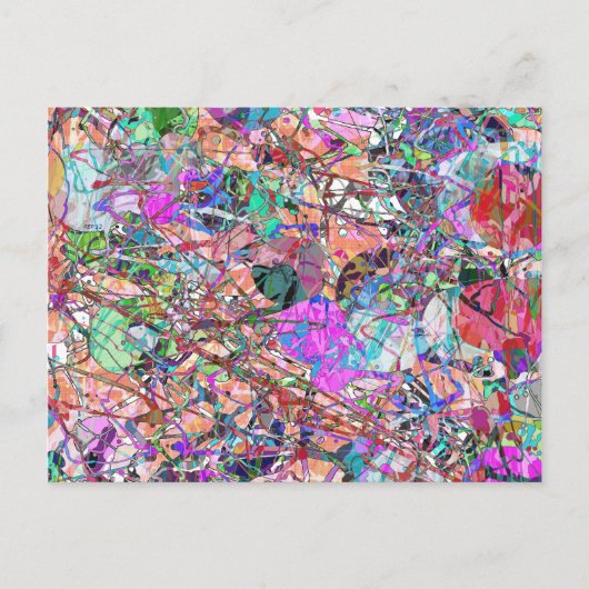 スプラッシュ抽象芸術 ポストカード (正面)