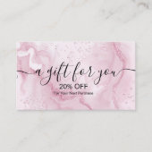 スプラッシュ液体グリッターピンクマーブル 割引カード (正面)