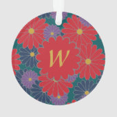 スプラッシュ秋フローラアクリルオーナメント オーナメント (裏面)