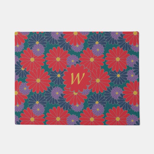 スプラッシュ秋フローラ形式 ドアマット (正面)