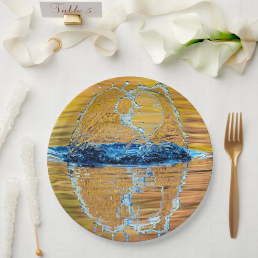 スプラッシュ秋夕べ ペーパープレート (ウェディング)