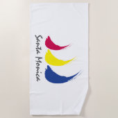 スプラッシュ絵を描セイル_ザ – 風_サンタモニカ ビーチタオル (正面)