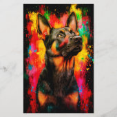 スプラッシュ絵を描ドイツシェパードドッグCT2クラフト紙 (正面)