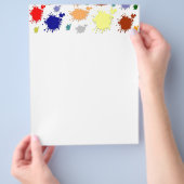 スプラッシュ絵を描フライヤー チラシ (手)