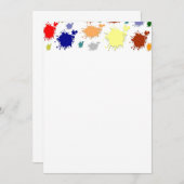 スプラッシュ絵を描招待状 招待状 (正面/裏面)