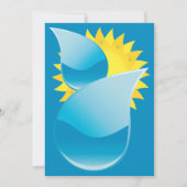 スプラッシュ誕生日バッシュパーティの招待状 招待状 (裏面)