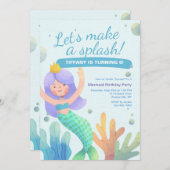 スプラッシュ誕生日パーティーを作ろう 招待状 (正面/裏面)
