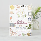 スプラッシュ誕生日パーティー 招待状 (スタンド正面)