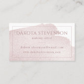 スプラッシュ赤面 |赤モダンとピンクの水色 名刺 (裏面)