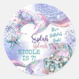 スプラッシュ魔法メルメイド誕生日バッシュ ラウンドシール
