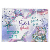 スプラッシュ魔法メルメイド誕生日バッシュ ラージペーパーバッグ (裏面)