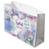 スプラッシュ魔法メルメイド誕生日バッシュ ラージペーパーバッグ (裏面アングル)