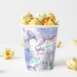 スプラッシュ魔法メルメイド誕生日バッシュ 紙コップ