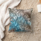 'スプラッシュ2'アクアタウペ抽象芸術 クッション (ブランケット)