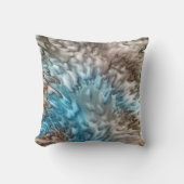 'スプラッシュ2'アクアタウペ抽象芸術 クッション (正面)