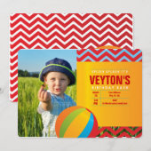 スプラッシュ スプラッシュ バースデー バッシュ ご招待 招待状 (正面/裏面)