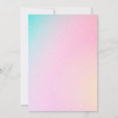 スプラッシュ・スプラッシュ！マーメイドベイビーガール１歳の誕生日 招待状 (裏面)