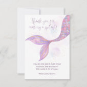 スプラッシュ・スプラッシュ マーメイド ありがとうカード サンキューカード (正面)