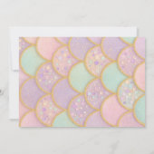 スプラッシュ スプラッシュ マーメイド 誕生日 フォト 招待状 (裏面)