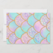 スプラッシュ スプラッシュ マーメイド 誕生日 フォト 招待状 (裏面)