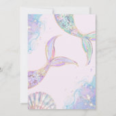 スプラッシュ・スプラッシュ マーメイド 6歳の誕生日招待状 招待状 (裏面)