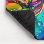 スプラッシュ!バブルカラフル抽象芸術のパーソナライズ マウスパッド (コーナー)